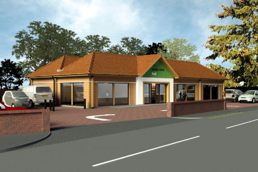 Artists impression of the new Coop store