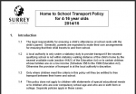 Consultation on Surrey&#039;s Home to School Transport Policy for 2015