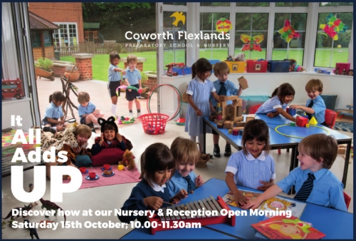 Coworth Flexlands School - Nursery &amp; Reception Open Morning Sat 15th Oct 2016