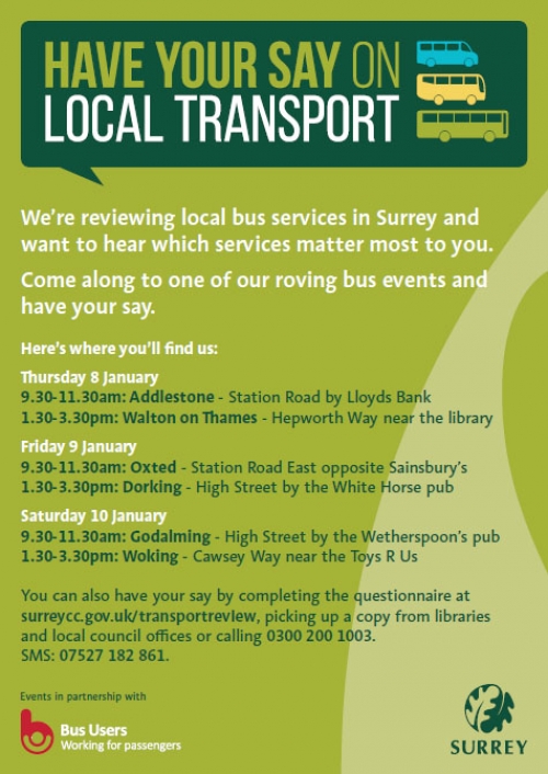 Have your say on local transport